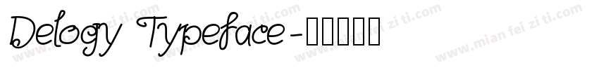 Delogy Typeface字体转换